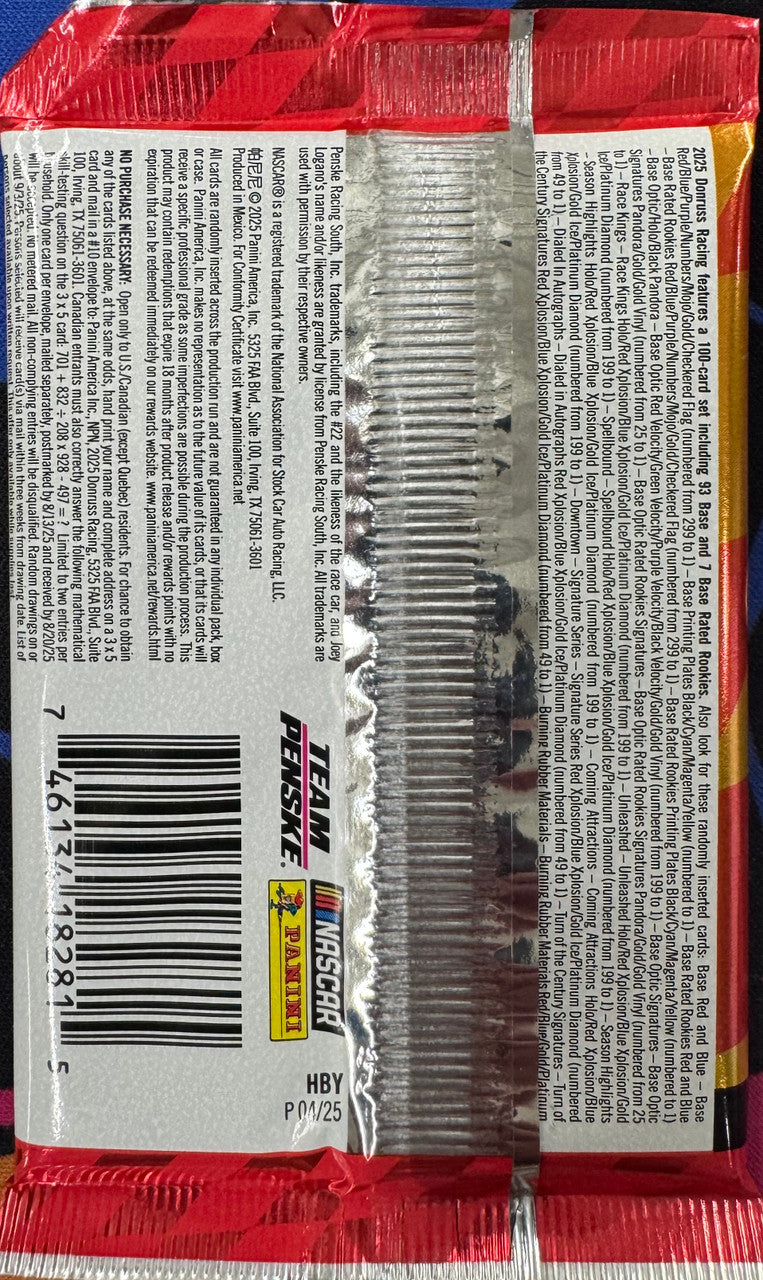 2025 Panini Donruss Racing Hobby Pack