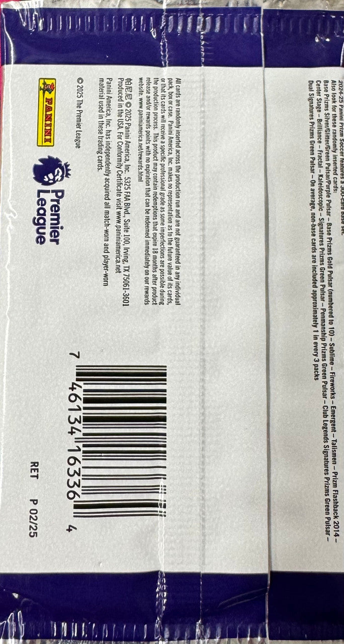 2024/25 Panini Prizm Premier League Soccer Retail Pack