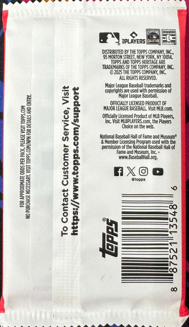 2025 Topps Heritage Baseball Hobby Pack
