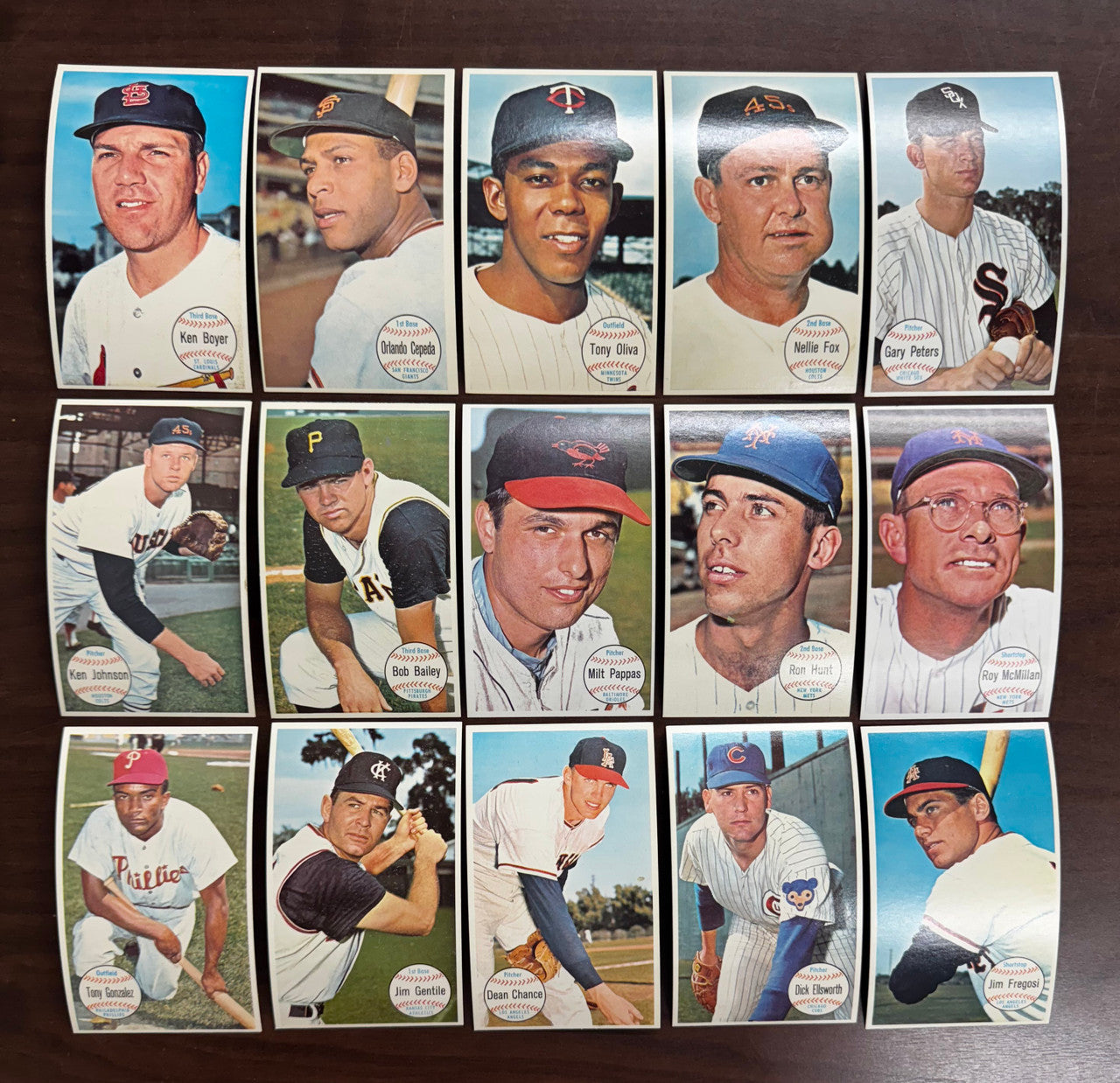 1964 Topps Giants Baseball Partial Set (31/60) EX-MT Fox Cepeda Oliva Boyer