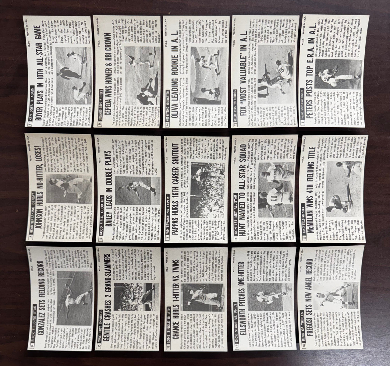 1964 Topps Giants Baseball Partial Set (31/60) EX-MT Fox Cepeda Oliva Boyer
