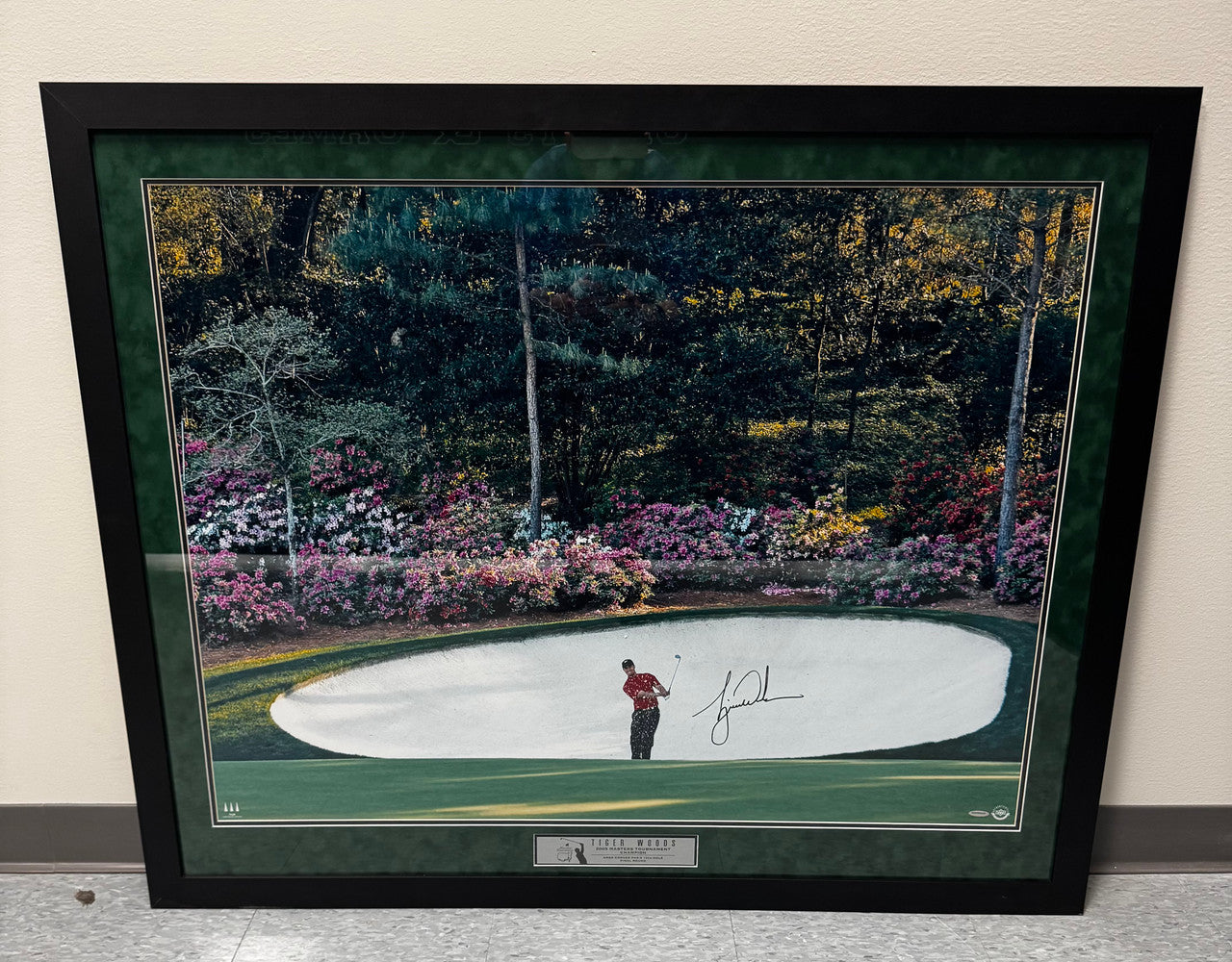 Tiger Woods Signed Autographed Print UDA Azalea 30x40 Framed