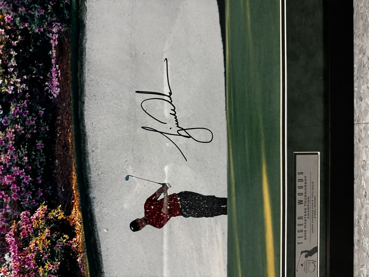 Tiger Woods Signed Autographed Print UDA Azalea 30x40 Framed