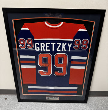 Wayne Gretzky Autographed Oilers Jersey UDA Framed