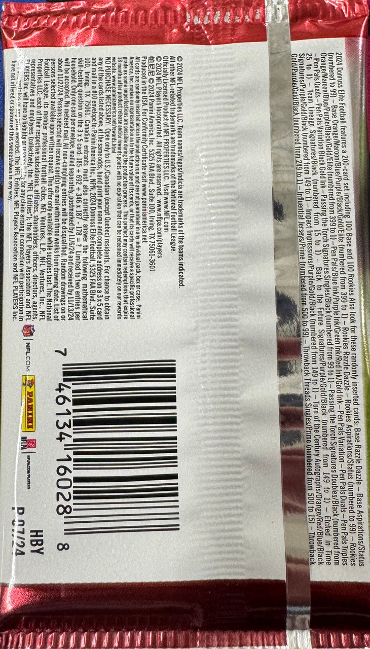 2024 Panini Donruss Elite Football Hobby Pack