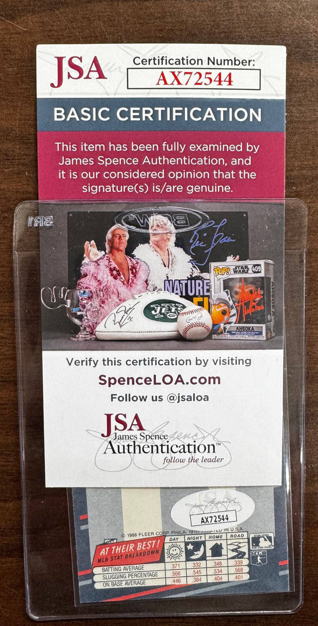 1988 Fleer Alan Trammell #74 Signed Autographed Card JSA