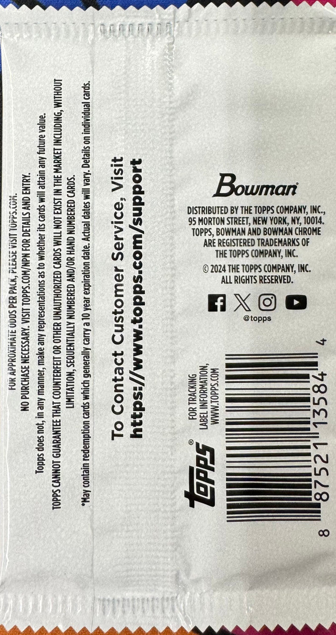 2024/25 Bowman University Chrome Basketball Hobby Pack