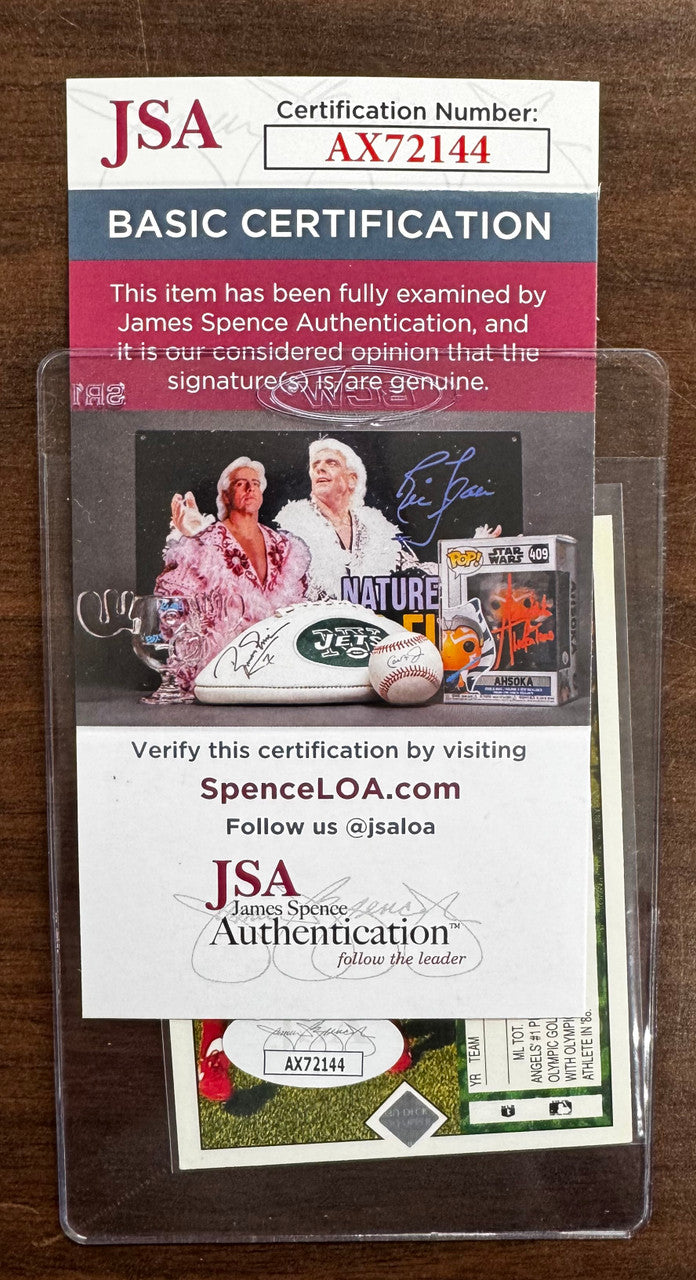 1989 Upper Deck Jim Abbott RC #755 Signed Autographed Card JSA