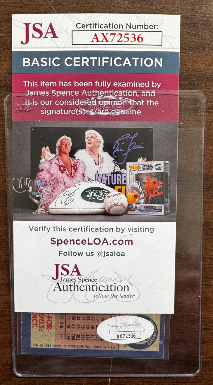 1984 Topps Chet Lemon #611 Signed Autographed Card JSA