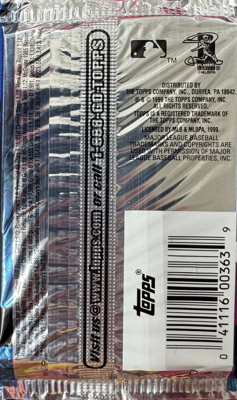 2000 Topps Baseball Hobby Pack