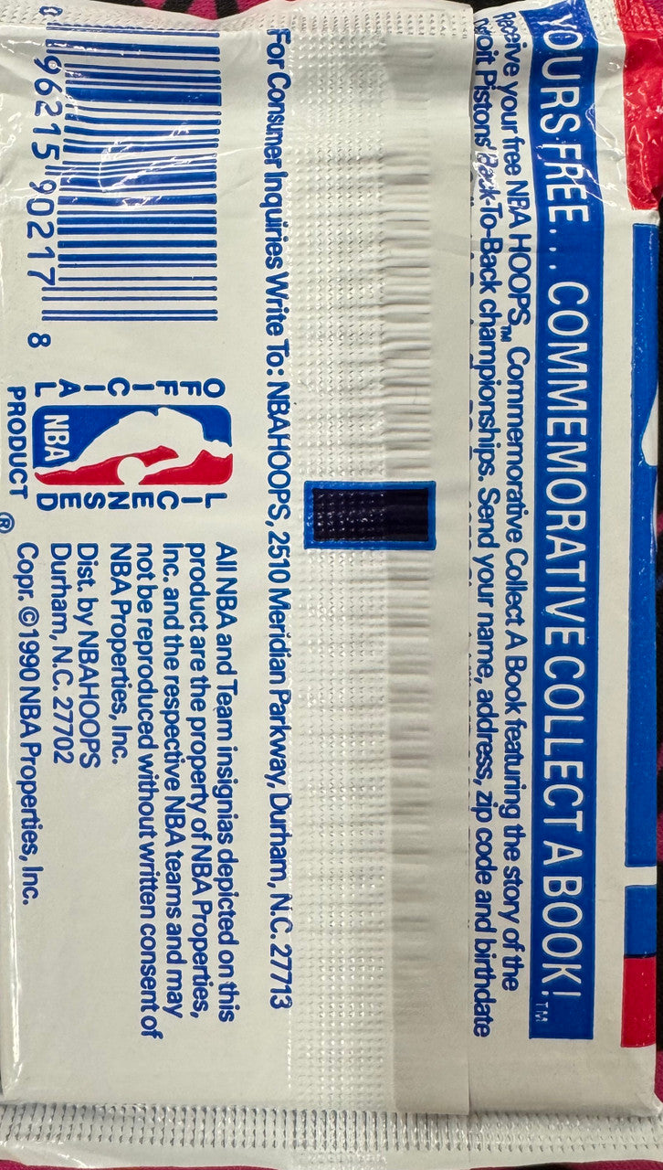 1990/91 NBA Hoops Basketball Series 2 Wax Pack