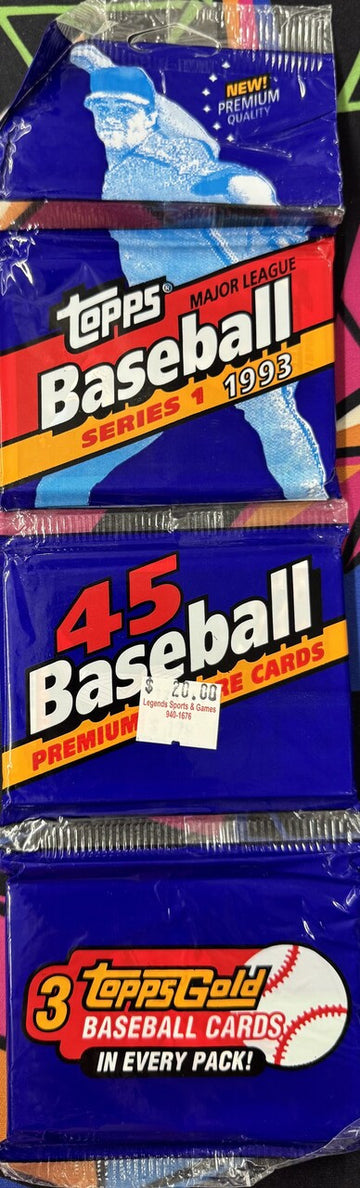 1993 Topps Baseball Series 1 Rack Pack