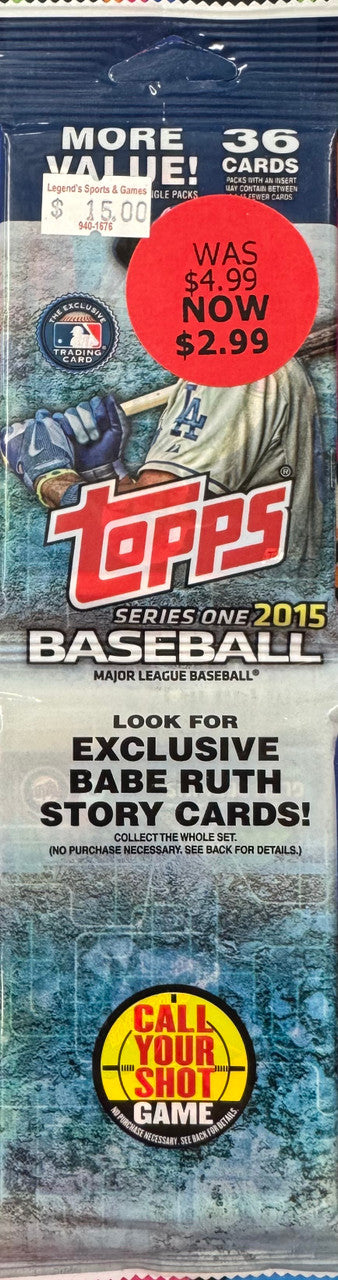 2015 Topps Baseball Series 1 Rack Pack