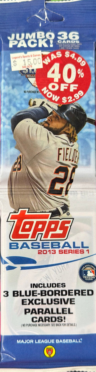 2013 Topps Baseball Series 1 Rack Pack