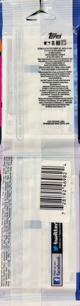 2013 Topps Baseball Series 1 Rack Pack
