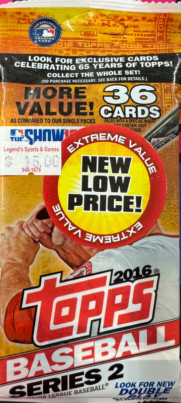 2016 Topps Baseball Series 2 Value Pack