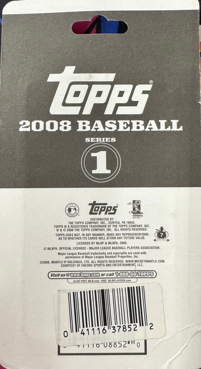 2008 Topps Baseball Series 1 Blister Pack