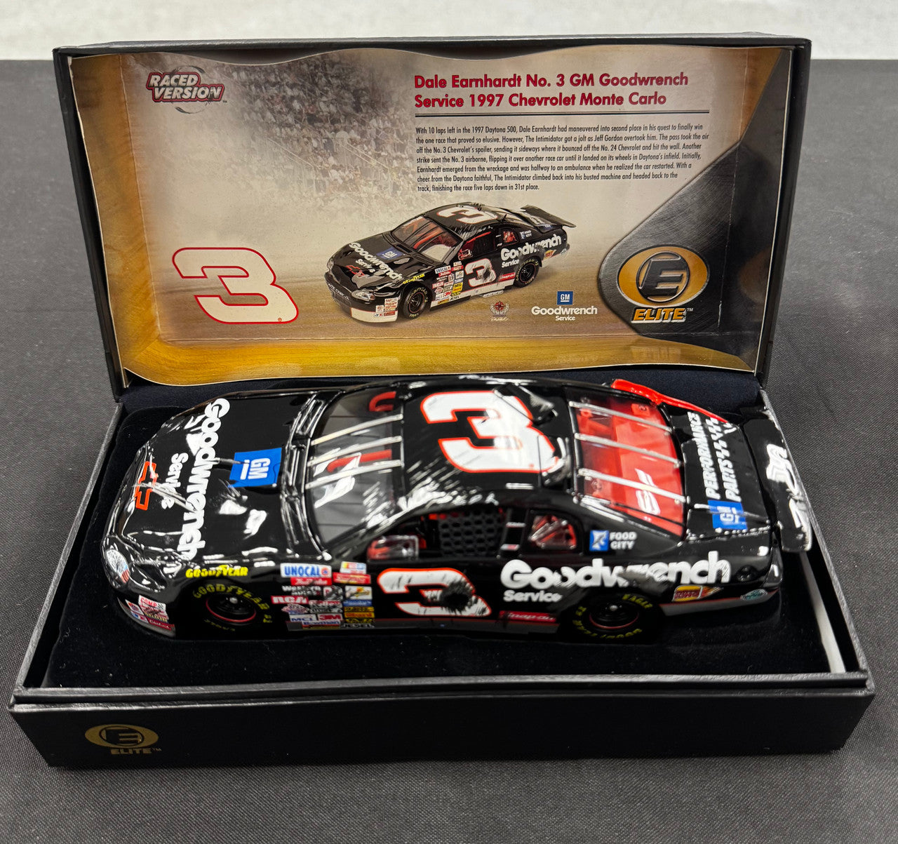 Action Elite Dale Earnhardt #3 1997 GM Goodwrench Monte Carlo (Raced) 1:24
