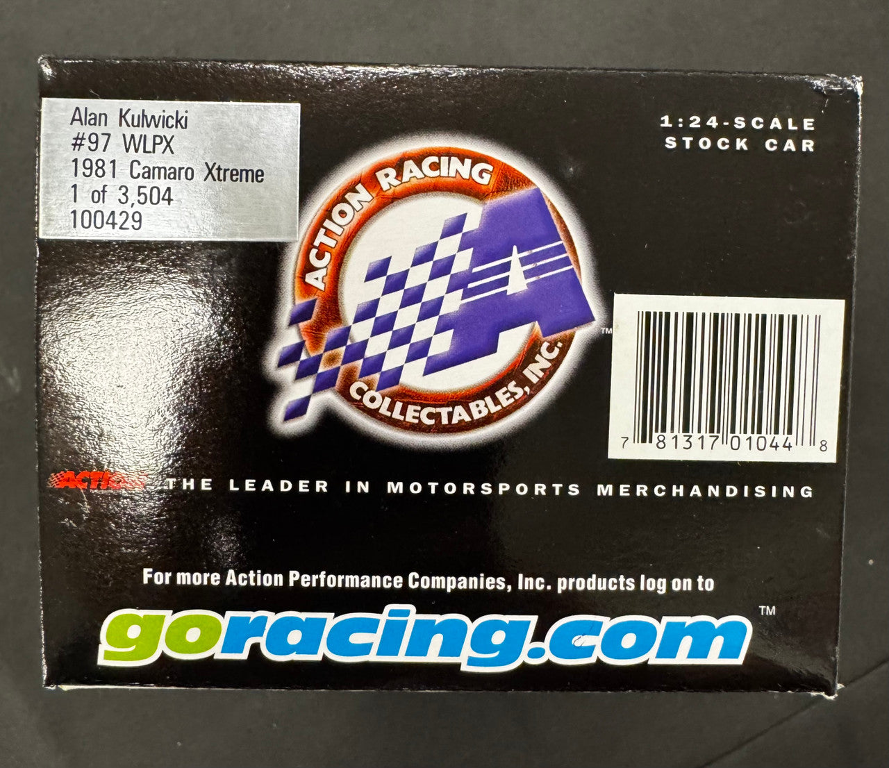 Action Racing Alan Kulwicki #97 1981 WLPX 1981 Chevy Camaro 1:24