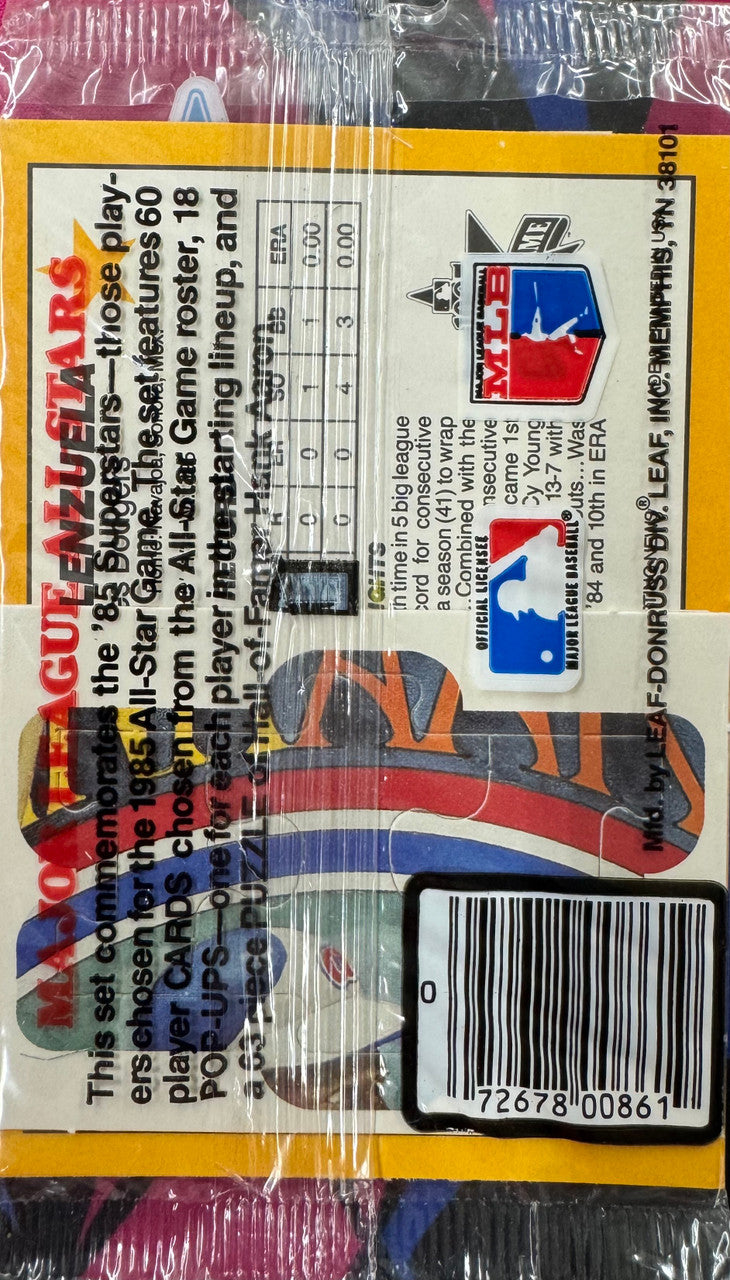 1986 Donruss Baseball Pop-Up All Stars Pack