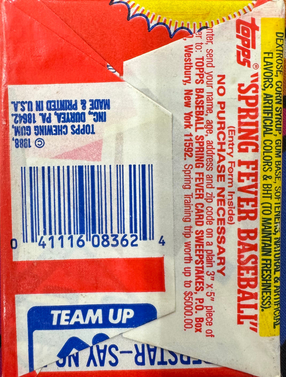 1988 Topps Baseball Wax Pack