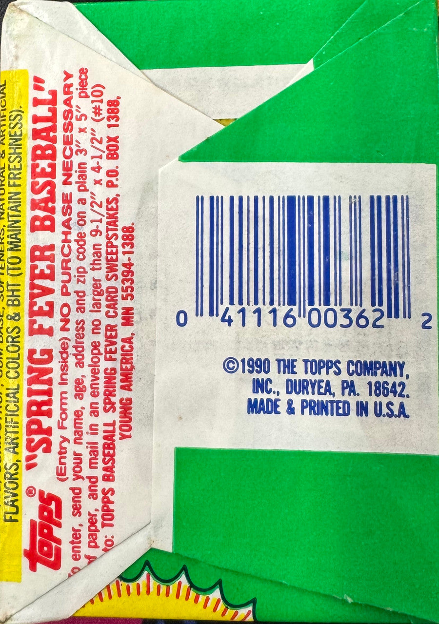 1990 Topps Baseball Wax Pack