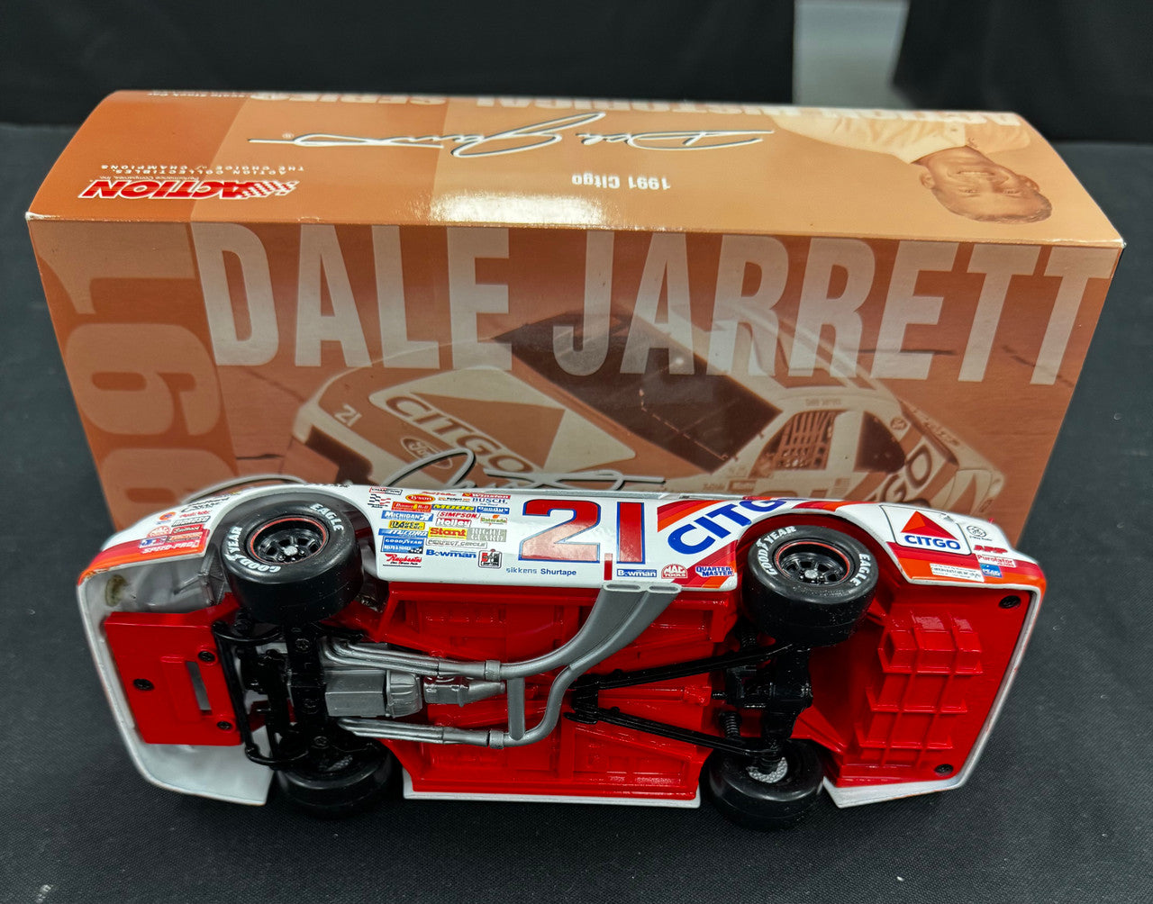 Action Racing Dale Jarrett #21 1991 Wood Brothers Citgo Ford Thunderbird 1:24