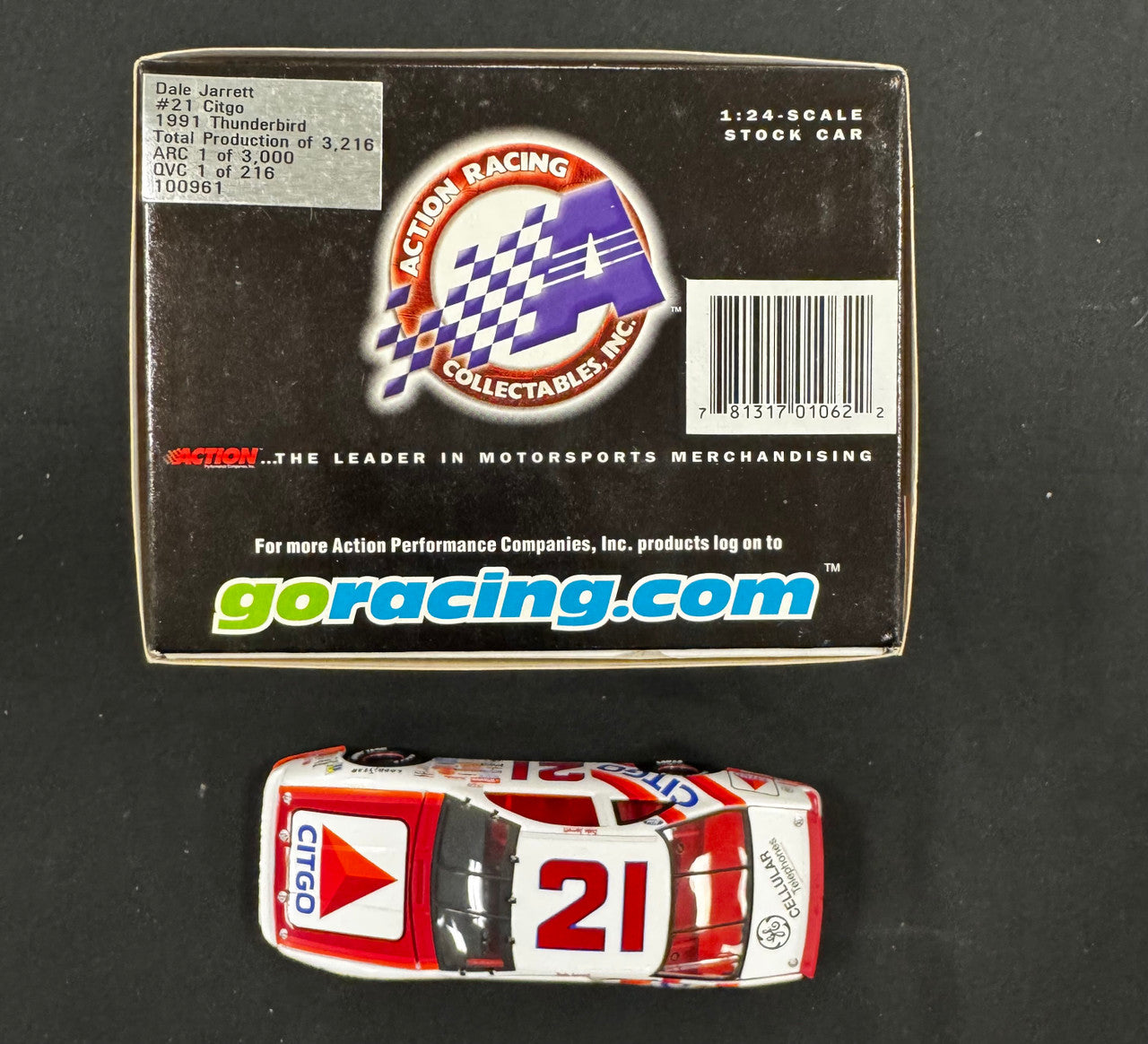 Action Racing Dale Jarrett #21 1991 Wood Brothers Citgo Ford Thunderbird 1:24