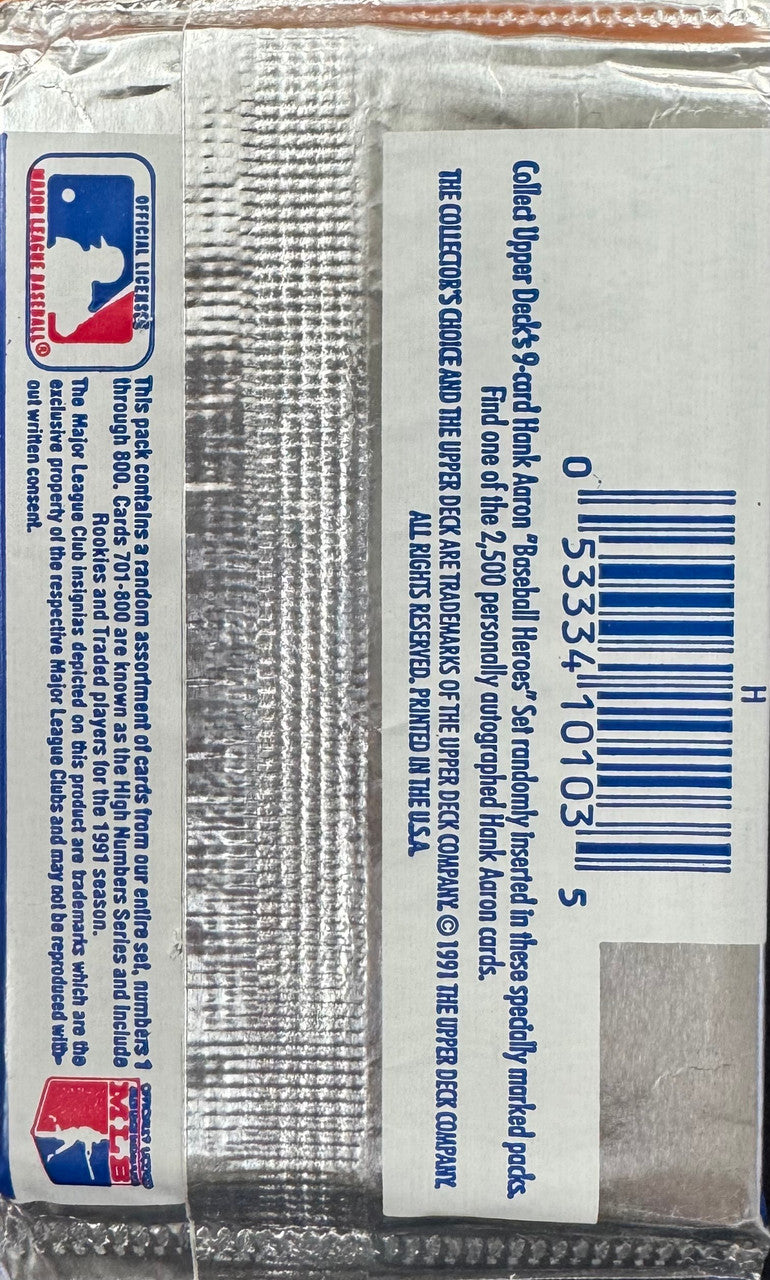 1991 Upper Deck Baseball High Series Pack