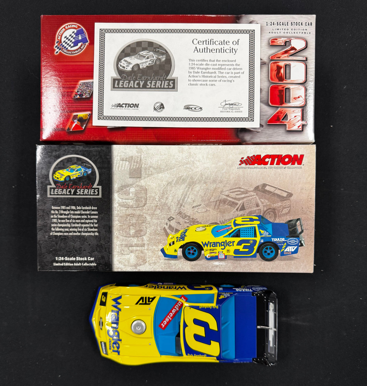 Action Racing Dale Earnhardt #3 1985 Wrangler Jeans Late Model Chevy Camaro 1:24