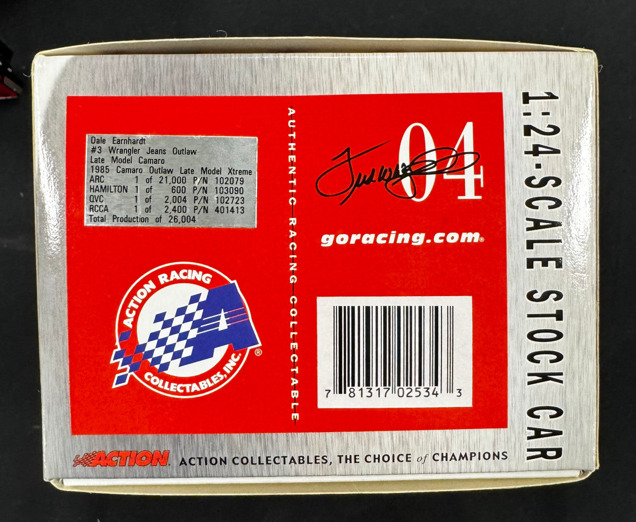 Action Racing Dale Earnhardt #3 1985 Wrangler Jeans Late Model Chevy Camaro 1:24