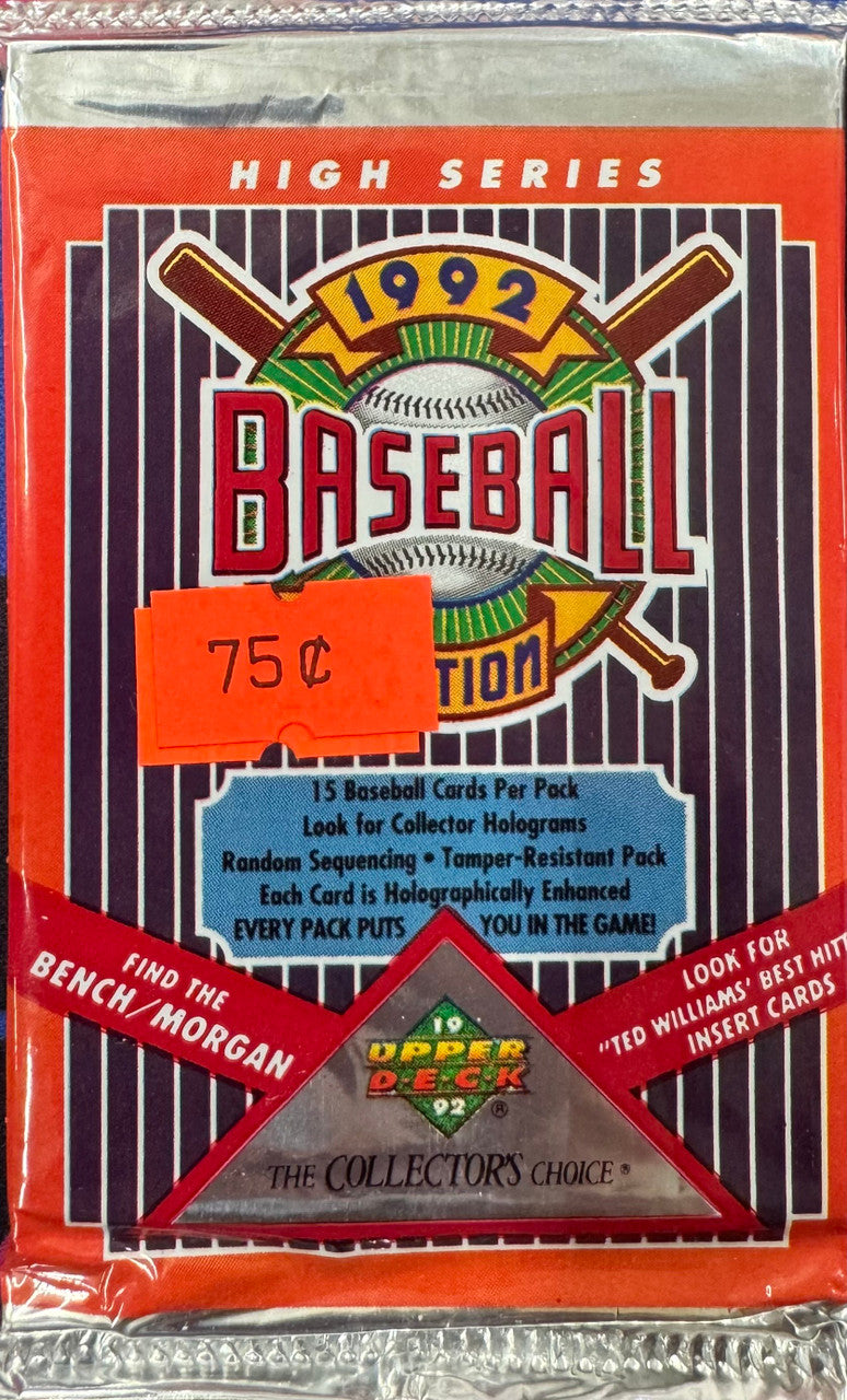 1992 Upper Deck Baseball High Series Wax Pack