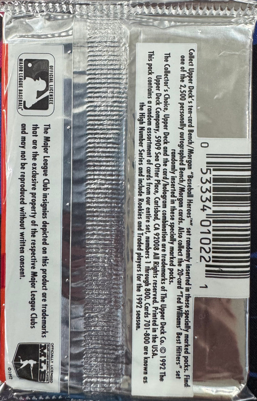 1992 Upper Deck Baseball High Series Wax Pack