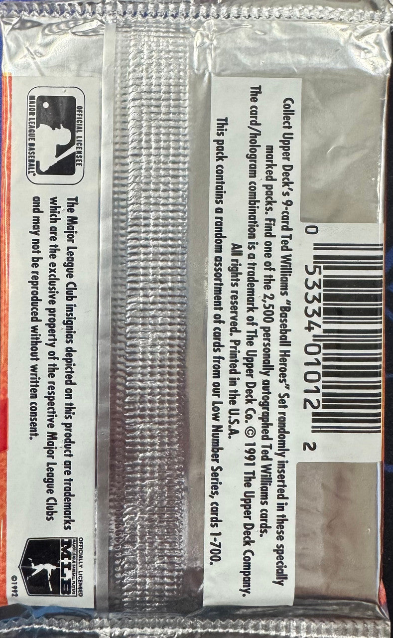 1992 Upper Deck Baseball Low Series Pack