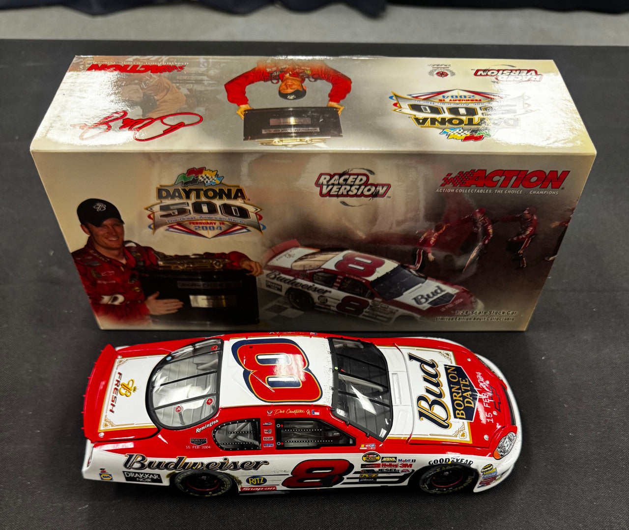 Action Racing Dale Earnhardt Jr. #8 Budweiser Chevrolet Raced Daytona Win 1:24