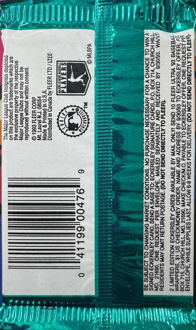 1993 Fleer Ultra Baseball Series 1 Wax Pack