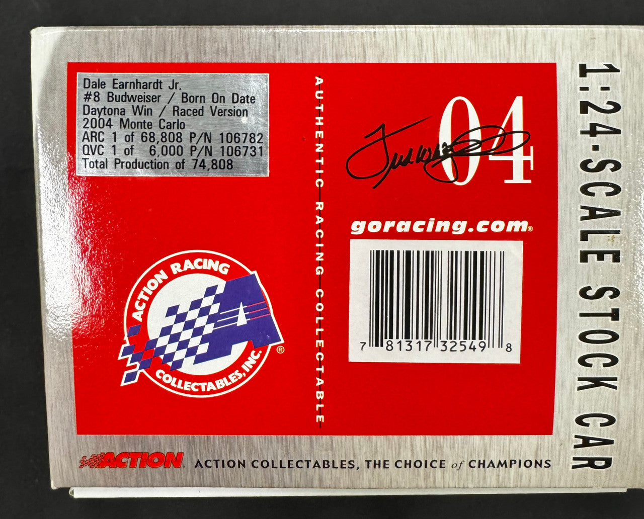Action Racing Dale Earnhardt Jr. #8 Budweiser Chevrolet Raced Daytona Win 1:24