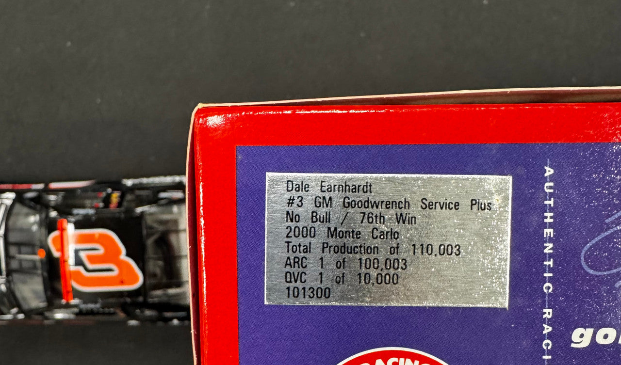 Action Racing Dale Earnhardt #3 GM Goodwrench Service+ No Bull 76th Win 1:24