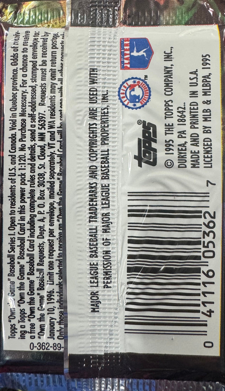 1995 Topps Baseball Series 1 Pack