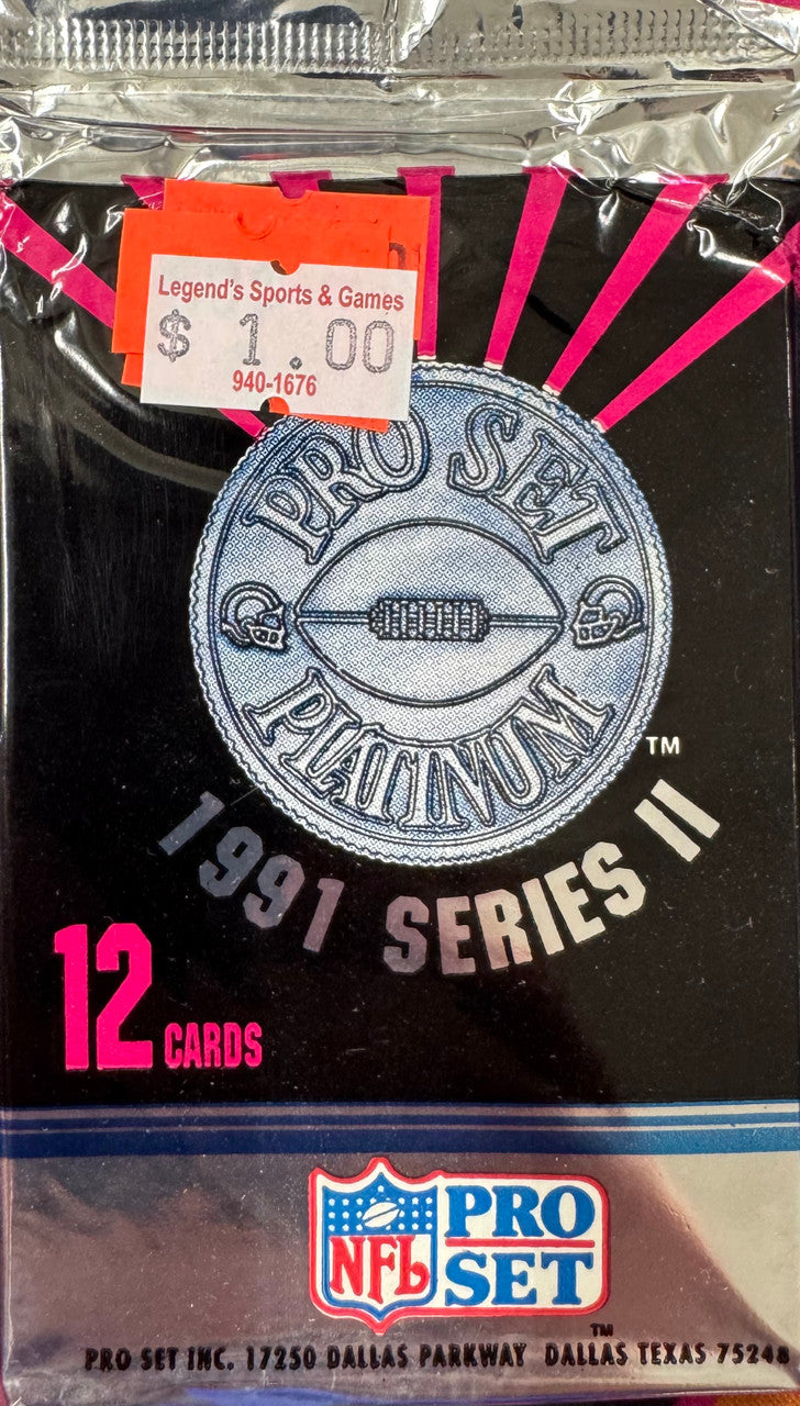 1991 Pro Set Football Platinum Series 2 Pack