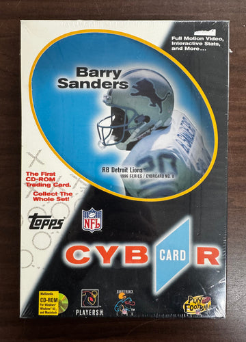 1996 Topps Cybr Card Barry Sanders CD-ROM
