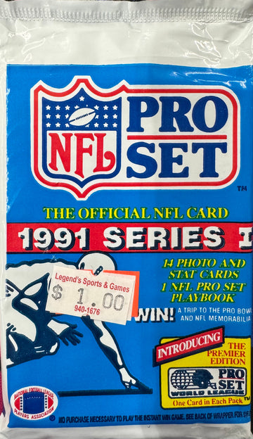 1991 Pro Set Football Series 1 Pack