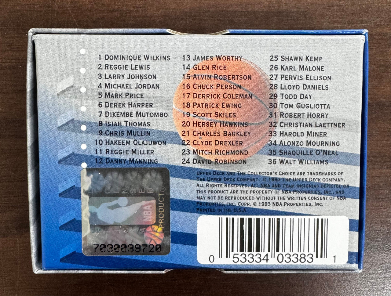 1993 Upper Deck NBA MVP Hologram Set (36) Jordan O'Neal Barkley Ewing