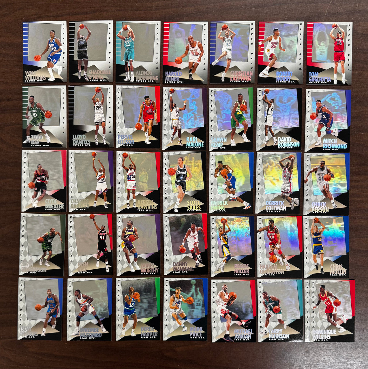 1993 Upper Deck NBA MVP Hologram Set (36) Jordan O'Neal Barkley Ewing
