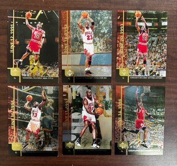 1999-2000 Upper Deck Gatorade Michael Jordan Oversized Set (6) #MJ1-6