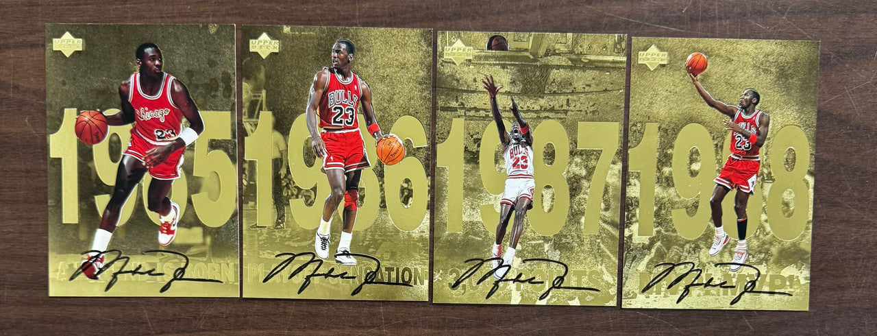 1998-99 Upper Deck Gatorade Michael Jordan Gold Oversized Set (12) "B"