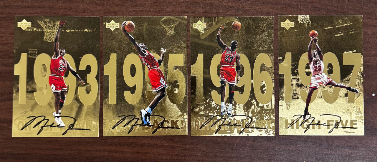 1998-99 Upper Deck Gatorade Michael Jordan Gold Oversized Set (12) "B"