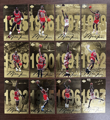 1998-99 Upper Deck Gatorade Michael Jordan Gold Oversized Set (12) "C"