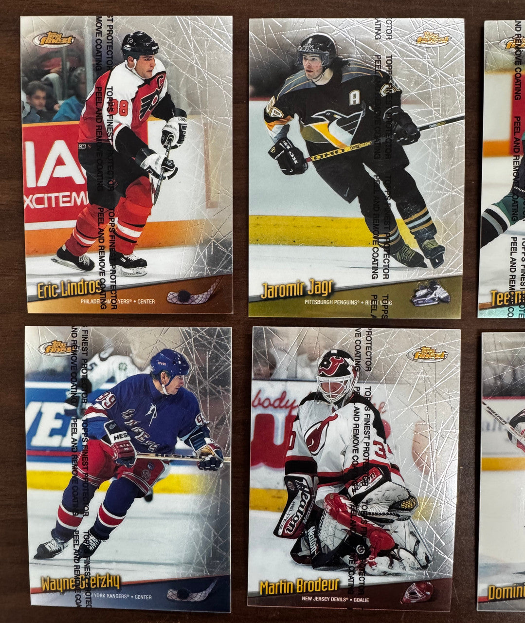 1998-99 Topps Finest Hockey Oversized Set (7) Gretzky Yzerman Brodeur Hasek