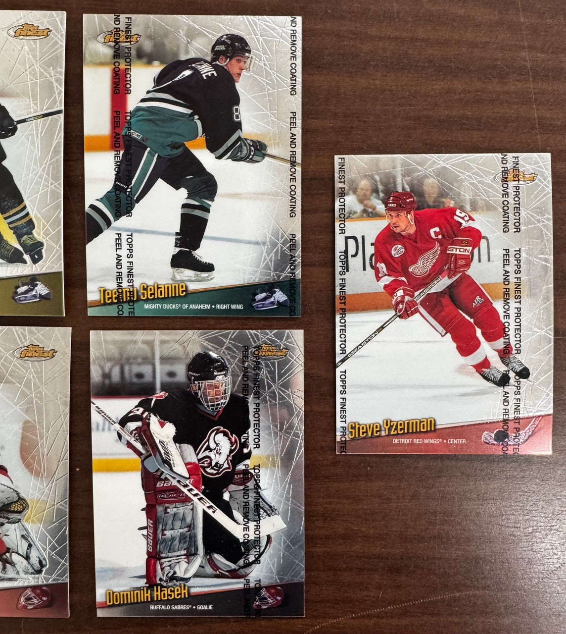 1998-99 Topps Finest Hockey Oversized Set (7) Gretzky Yzerman Brodeur Hasek